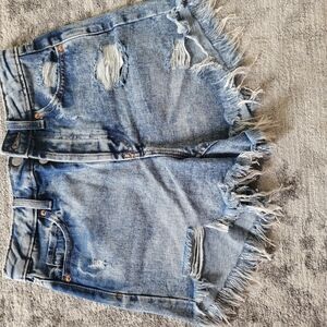 Wild Fable Blue Distressed Jean Shorts
